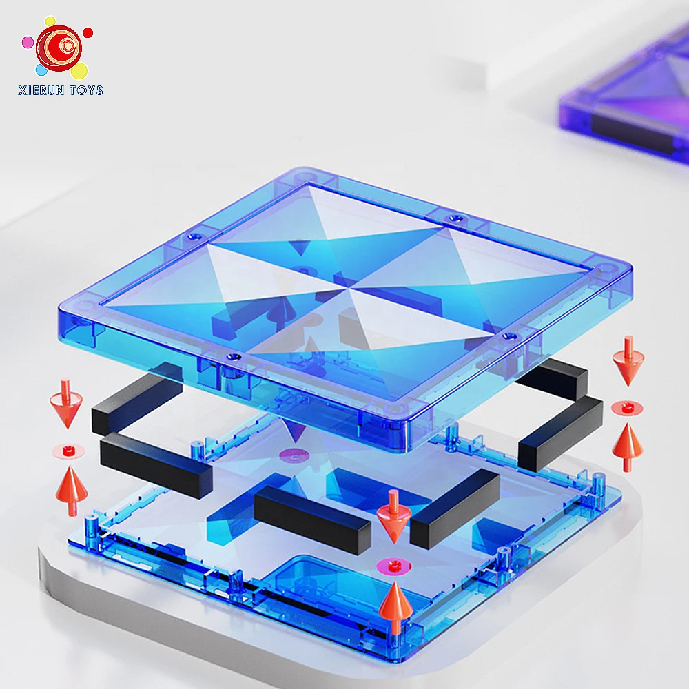 diamond magnetic tiles building blocks play set educational diy assembly 3d colorful window magnetic dome tiles for kids