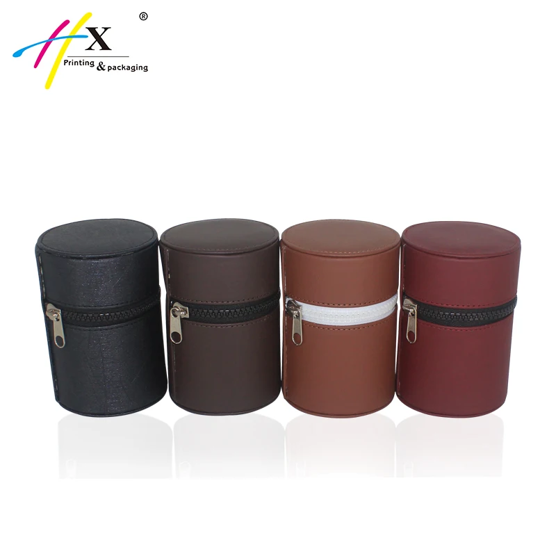 
Special PVC watch packaging round box with zipper 