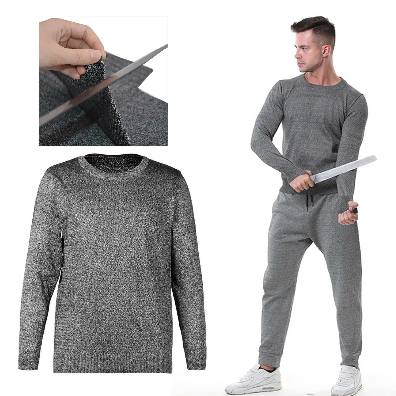 UHMWPE Double Woven Knitted Fabric Cut Resistant Safety Clothing Boiler Suit Garage Overall Anti Cutting Boiler Suit
