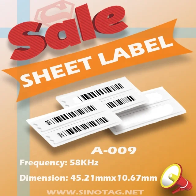 Sinotag AM sticker 58K EAS magnet tag A-009(AM Label in Sheets)