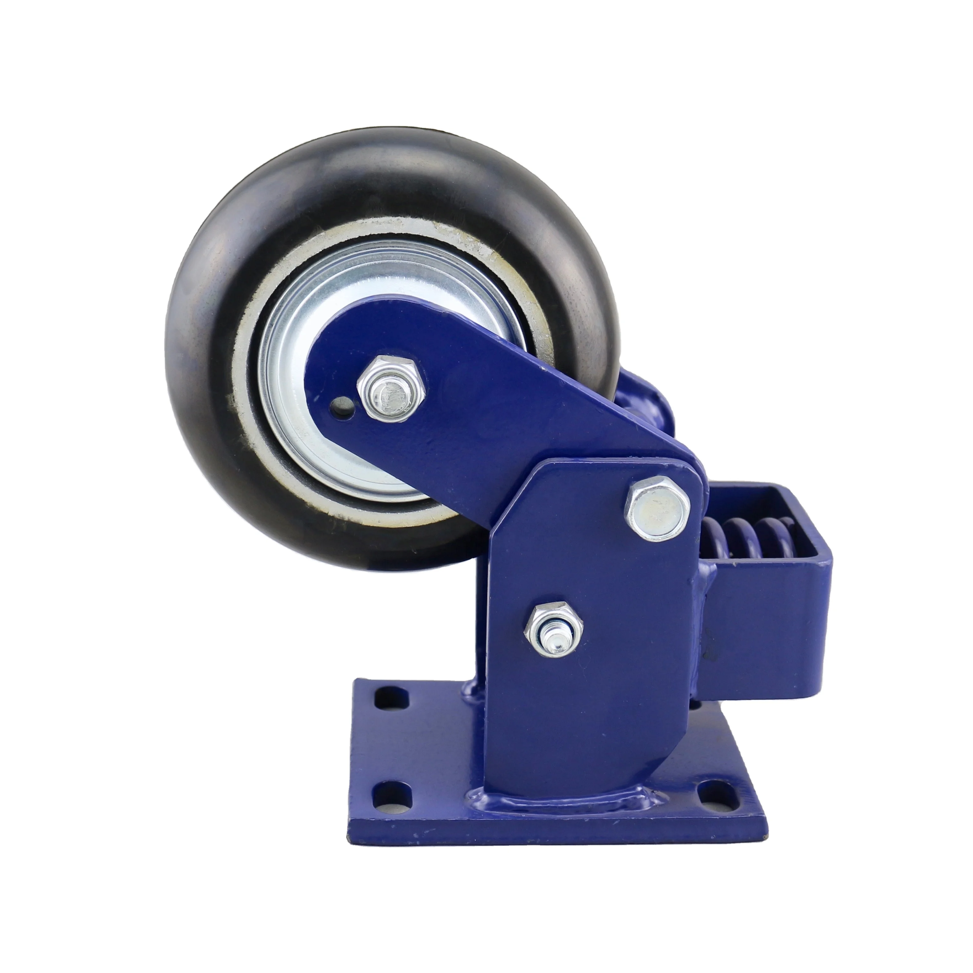 SS 6 Inch Spring loaded caster wheel shock absorbing Heavy duty caster wheel Spring loaded Swivel caster wheel