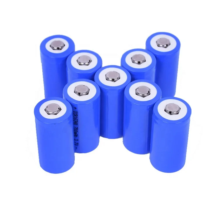 700mah 3.7v cylinder lithium ion batteries icr 16340 li-ion rechargeable CR123A battery with high top