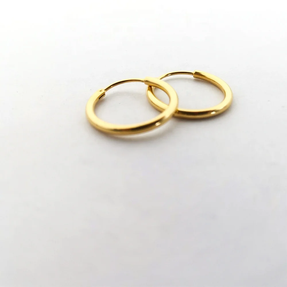 Earrings Circle Korean Fashion Jewelry Circle Hoop Earrings Steel Jewelry Stainless Earings Gold Plates Non Tranish Jewelry