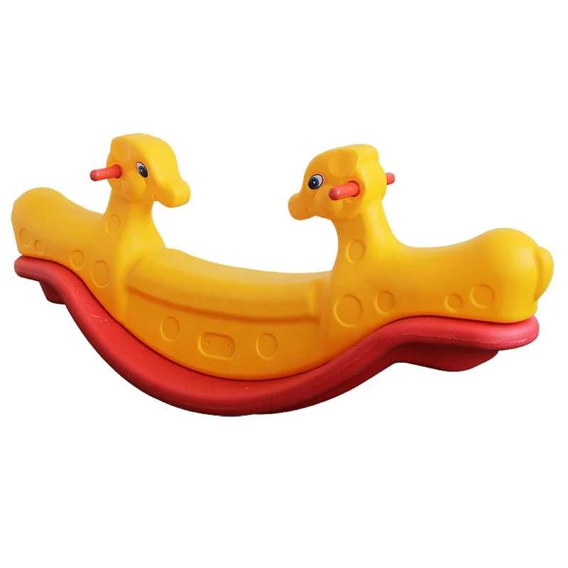 animal style single colour whole sale cheap plastic baby rocker ride on toy