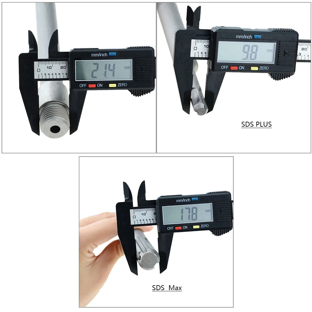 30-160mm SDS Plus Hammer Drills Wall Hole Saw Drill Bit set Cutter Tools with Round Shaft Concrete Cement Stone Hole Opener