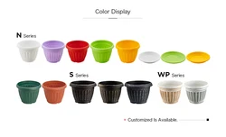 Round outdoor garden plastic orchid plant flower planter pot