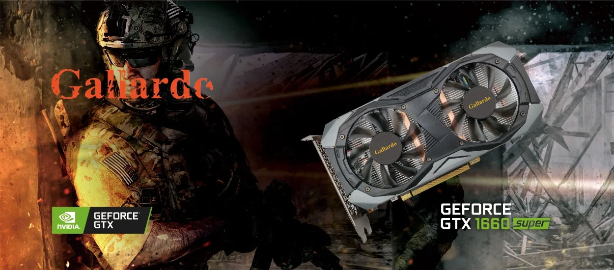 Wholesale stock MANLI GTX 1660 Super Gallardo 192 bit 6GB GDDR6 Support DirectX 12 Dual Fan