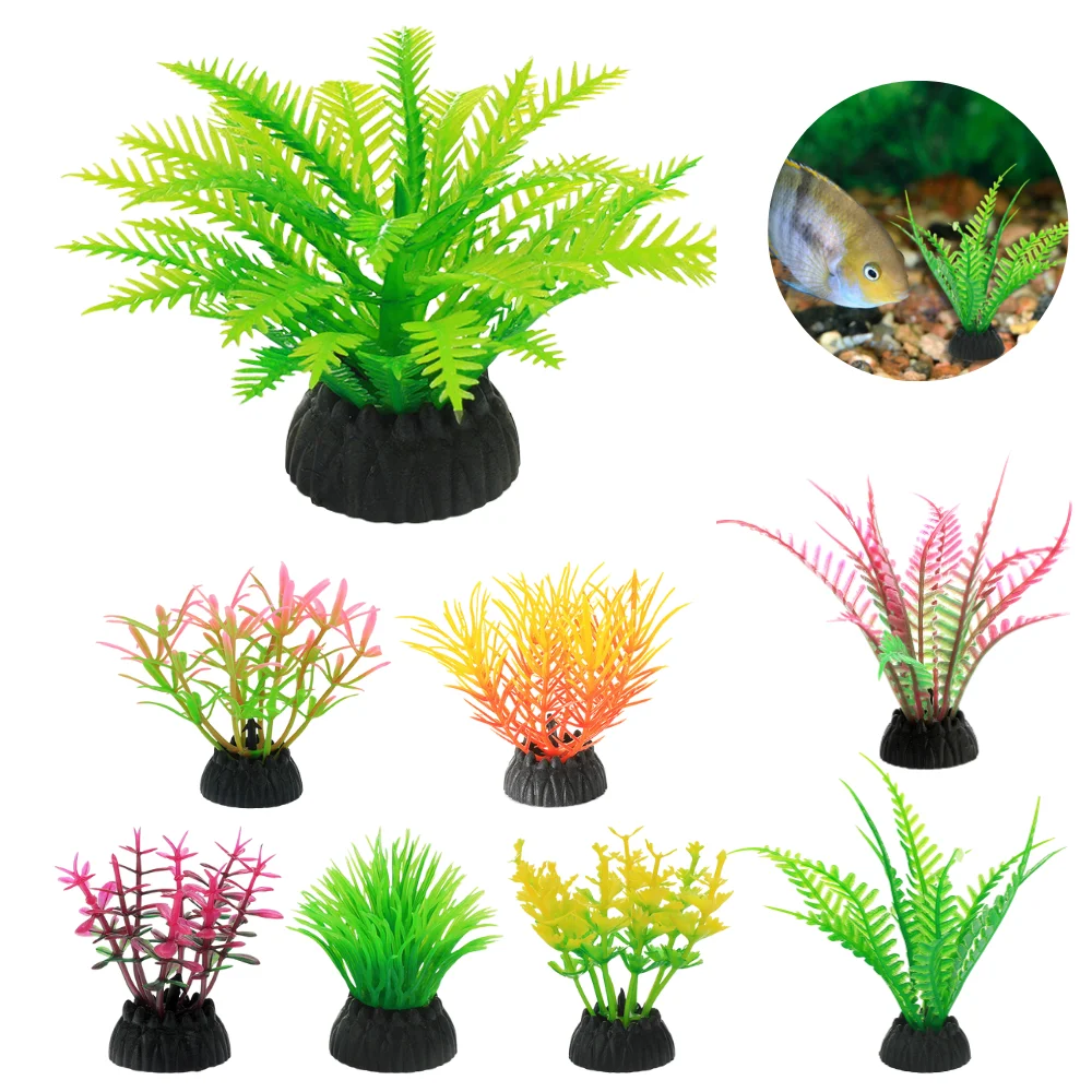 Various Colorful Aquarium Plants Small Size Fish Tank Decoration Artificial Aquatic Plants