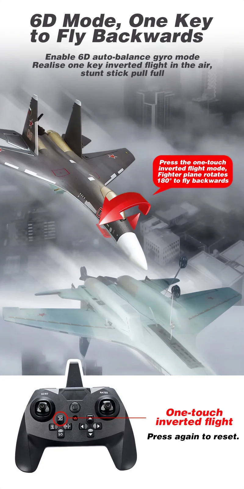 RC Plane QF009 RC Airplane SU35 2.4G 4CH Remote Control Toys with LED Radio Control Glider Fixed Wing Foam Outdoor Toys