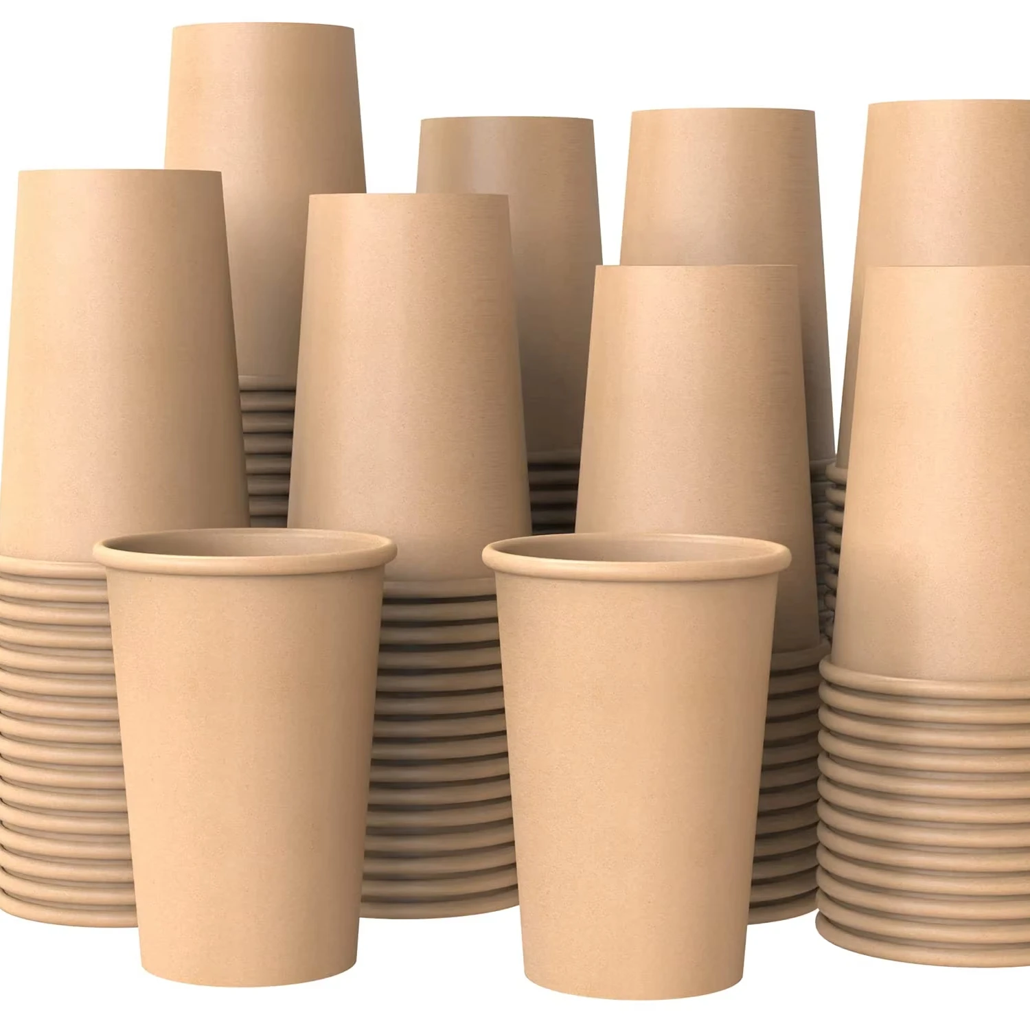 High Quality Disposable Hot Drink Coffee Paper Cup 8oz/12oz/16oz/20oz/24oz Single Wall Style Lid Sleeve Custom Logo Stamping