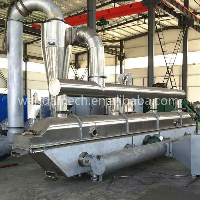 Granules Professional Continuous Rectilinear Vibrating Fluid Bed Dryer for industrial salt/edible salt