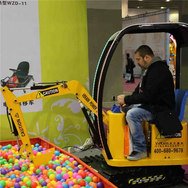 Interesting High Quality Entertainment Amusement Playground Mini Kids Electric Rides Children Excavator for Sale