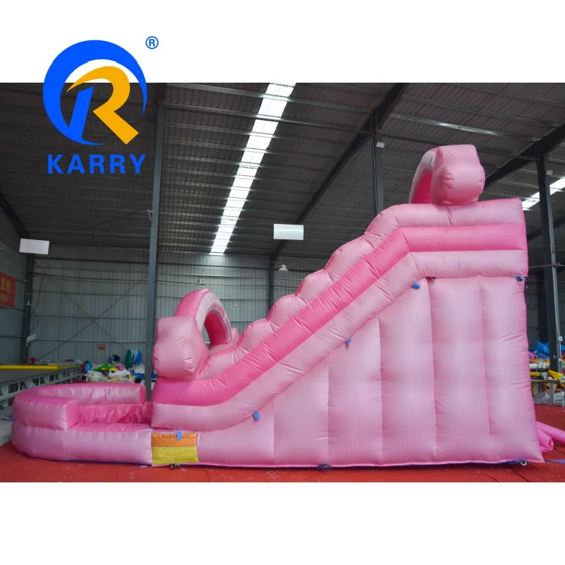 Cheap Pink candy inflatables inflatable water slide with pool large backyard inflatable water slide for adults from China