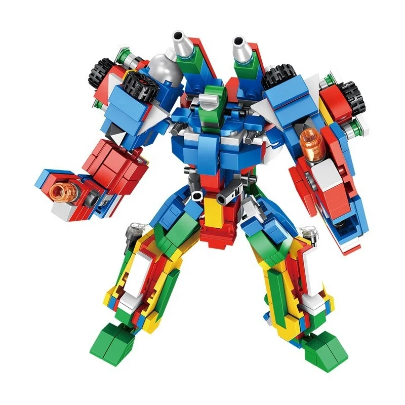 570PCS building blocks toy set for children DIY assembled toy 12 in 2 number robot educational toy