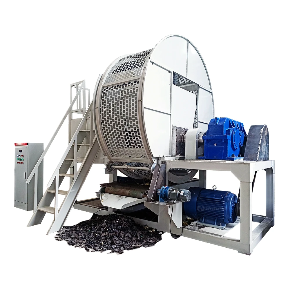 Wholesale Double Shaft Shredder Machine Tyre Rubber Recycling Crusher Whole Truck Tire Waste Radial Tire Shredder Machine