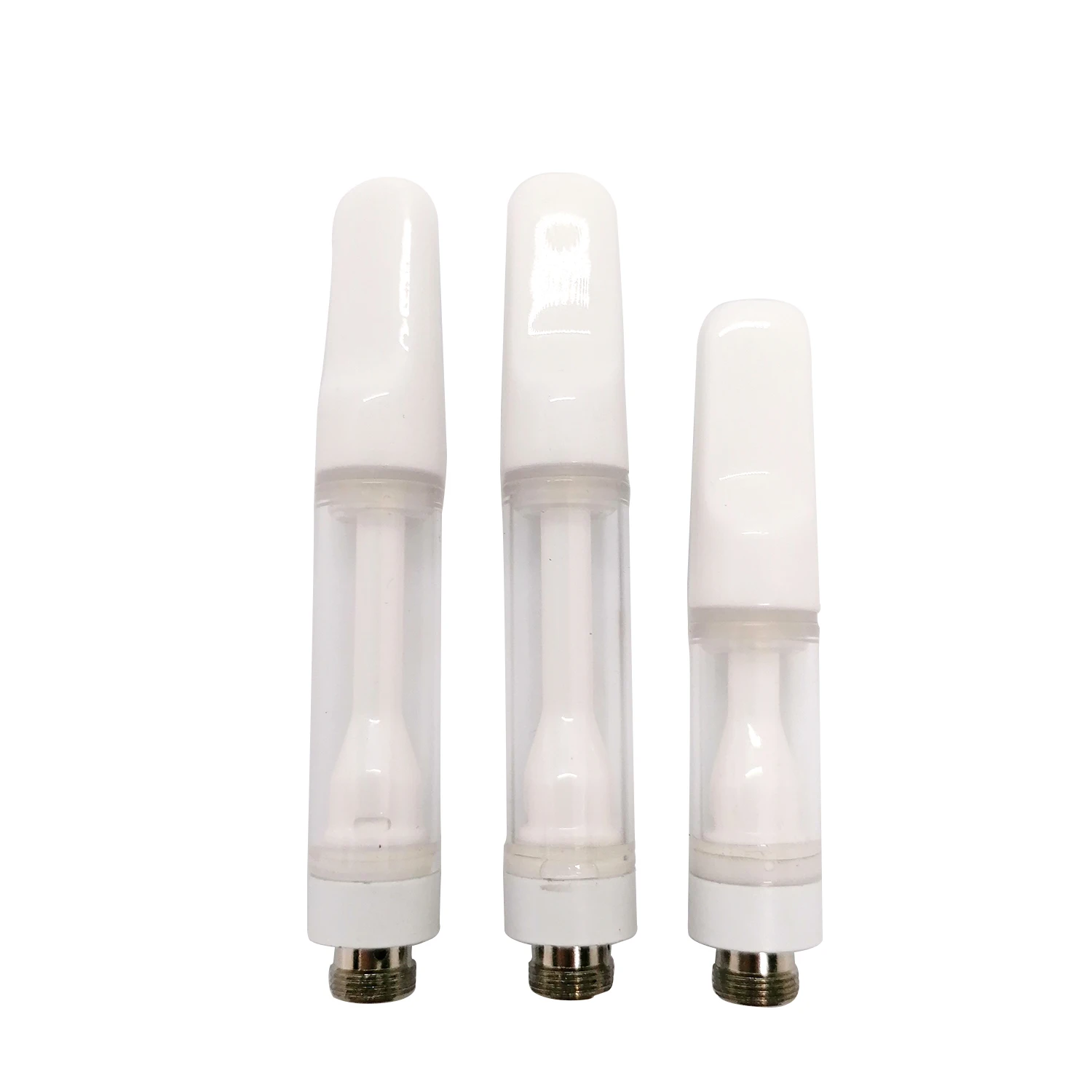 
Free Shipping Wholesale Full ceramic body and mouthpiece empty 0.5ml 1ml thick oil cartridge cbd 510 vape pen CBD cartridge 