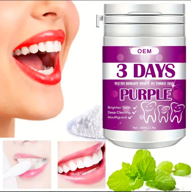 OEM 3 days Colour Corrector Purple Teeth Whitening Tooth Stain Removal Teeth