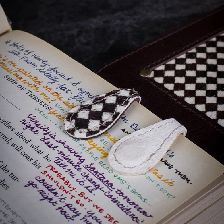 Кожаная магнитная закладка с узором «Аллигатор», индивидуальная Закладка из первого слоя воловьей кожи с магнитной застежкой, папка для книг