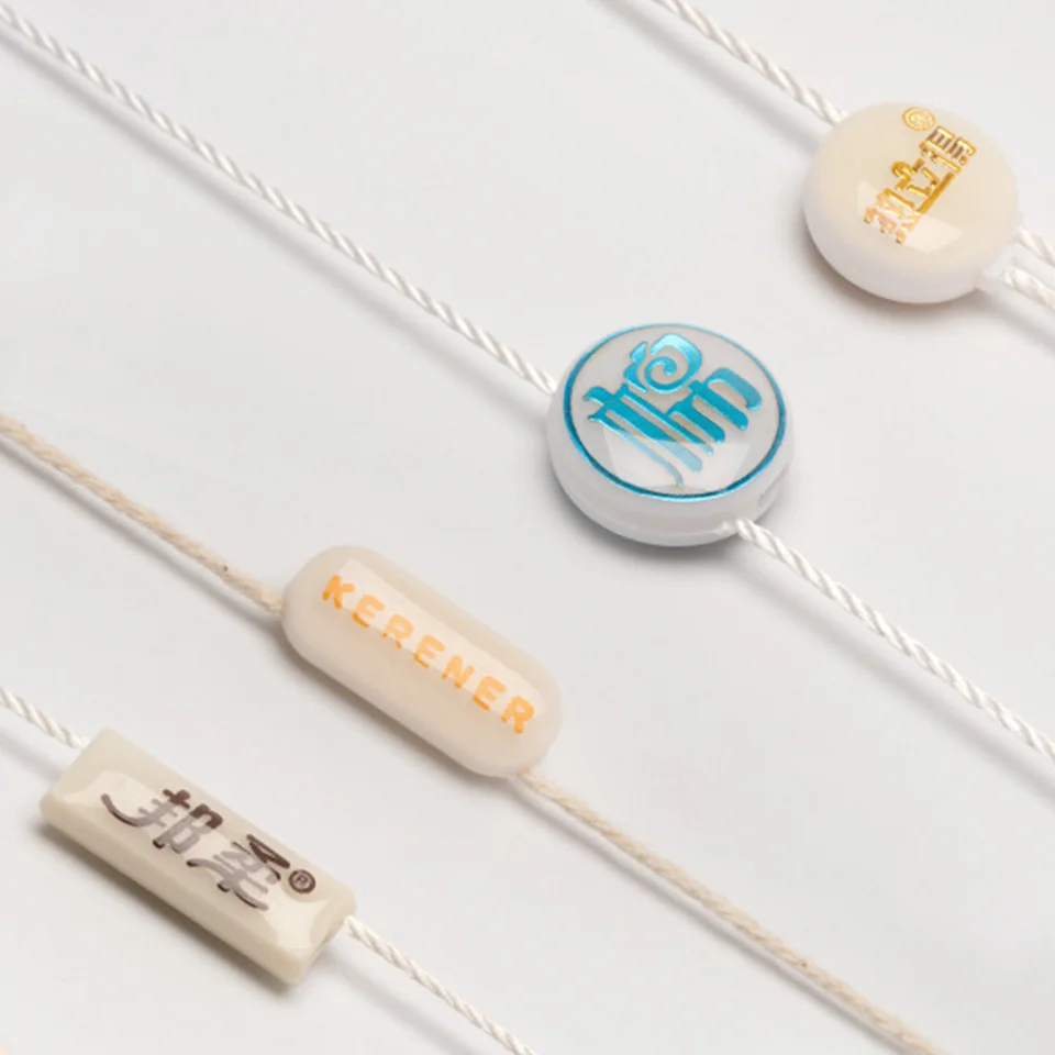 Custom logo patterns texts Exquisite glue tag rope varieties of technologies  clothing hangtag Polyester slings Wax Rope Ribbon