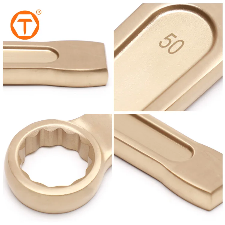 Sinotools aluminum bronze slugging striking ring wrench non sparking tools for oil station