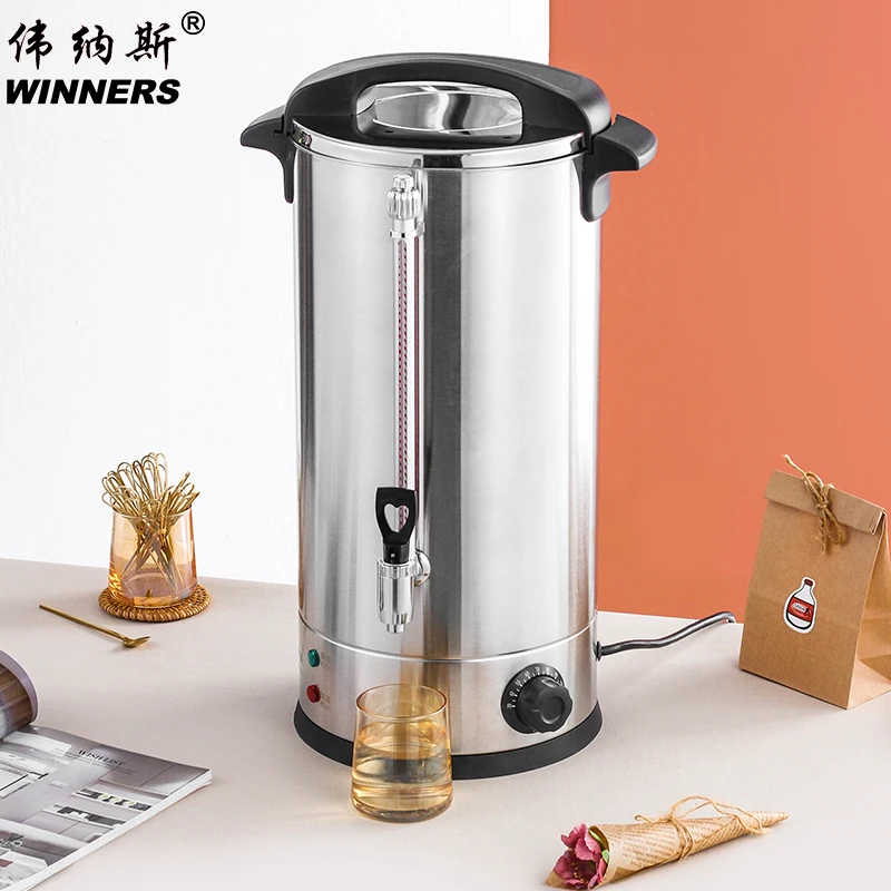 custom colors logo 8L 16L 25L 45L electric hot water boiler urn stainless steel coffee tea insulated barrel dispenser for hotel
