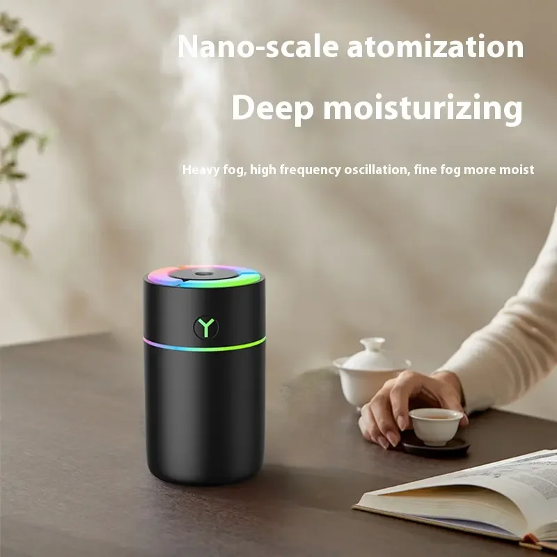 Colorful 230Ml Portable Mini Colorful Light Car Scent Mist Oil Essential Diffuser Ultrasonic Air Humidifier For Home