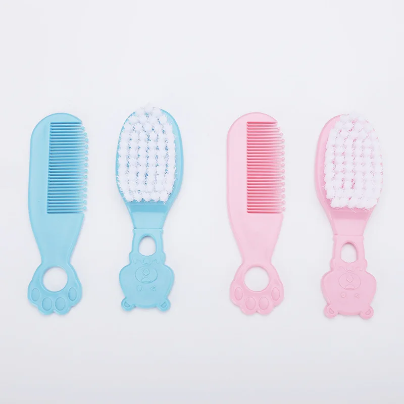 customized small brush plastic soft baby hair brush and comb set hair brushes for kids