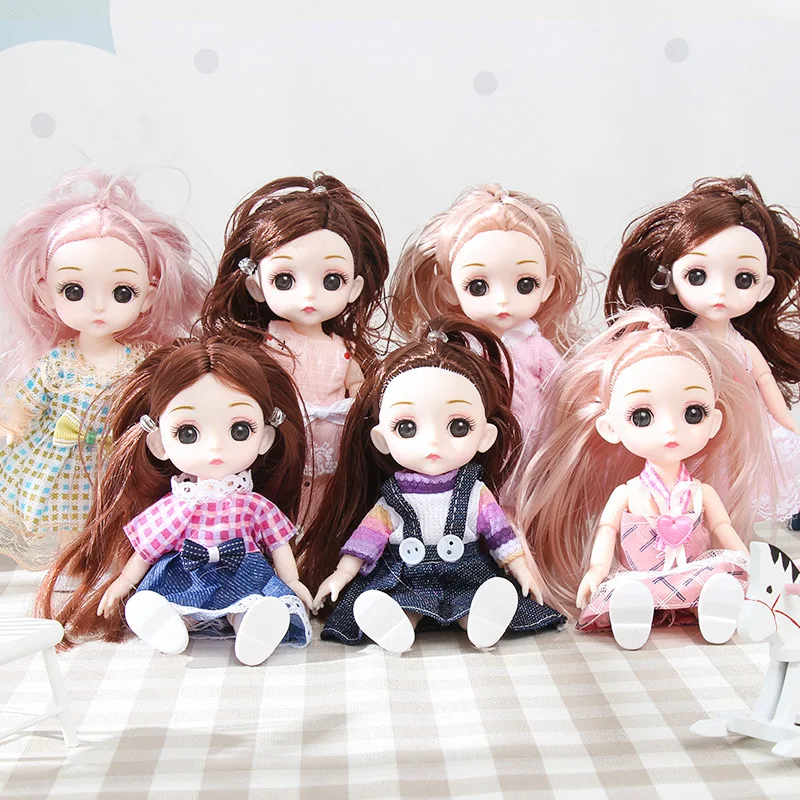 Bjd кукла маленькие детские игрушки оптом мини 16 см платье совместная