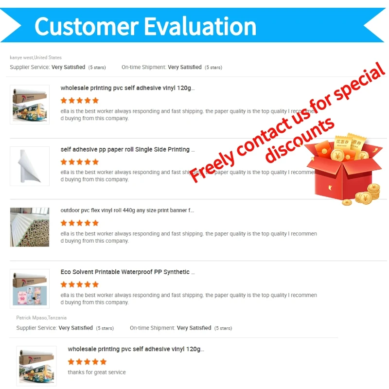 Waterproof Eco-Solvent Matte Synthetic Paper Poster Material Gray Back PVC PP Paper for Posters and Advertisements