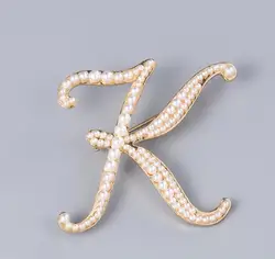 2022011323 Pearls Letter Brooch