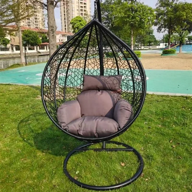 Waterproof Cushion Steel Frame Egg Shape Hammocks Basket Hanging Bird Nest Chair