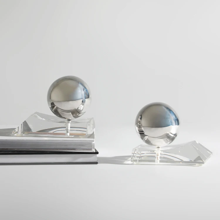 Modern Office Desktop Decorative Crystal Bookends Bookshelf Organizer Book Holder