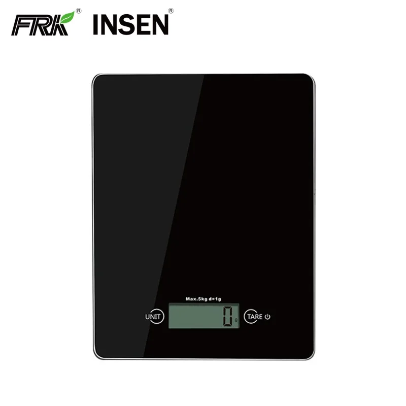 Square Vegetable Weighing Balance Tempered Glass Digital 5000G Kitchen Food Scale