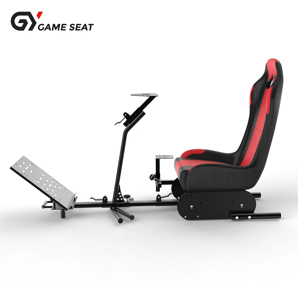 GY022 High Quality Sport Seat Foldable Car Sim Racing Seats Simulator Chair With Gaming Steering Wheel Stand
