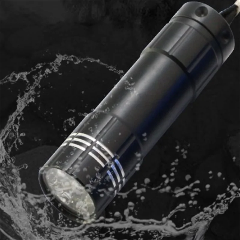 Portable Mini 9 LED Flashlight Small Bright Light Aluminum Alloy Flashlight with AAA Battery for Gift