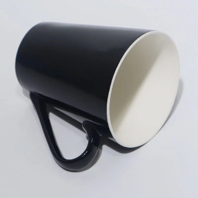 Hot Selling Black and White Ceramic Coffee Cup Porcelain Mug Stocked Color Glaze Mug No MOQ Fast Delivery