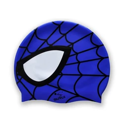 Factory offer kid Cartoons animal 100% silicon swimming caps for children