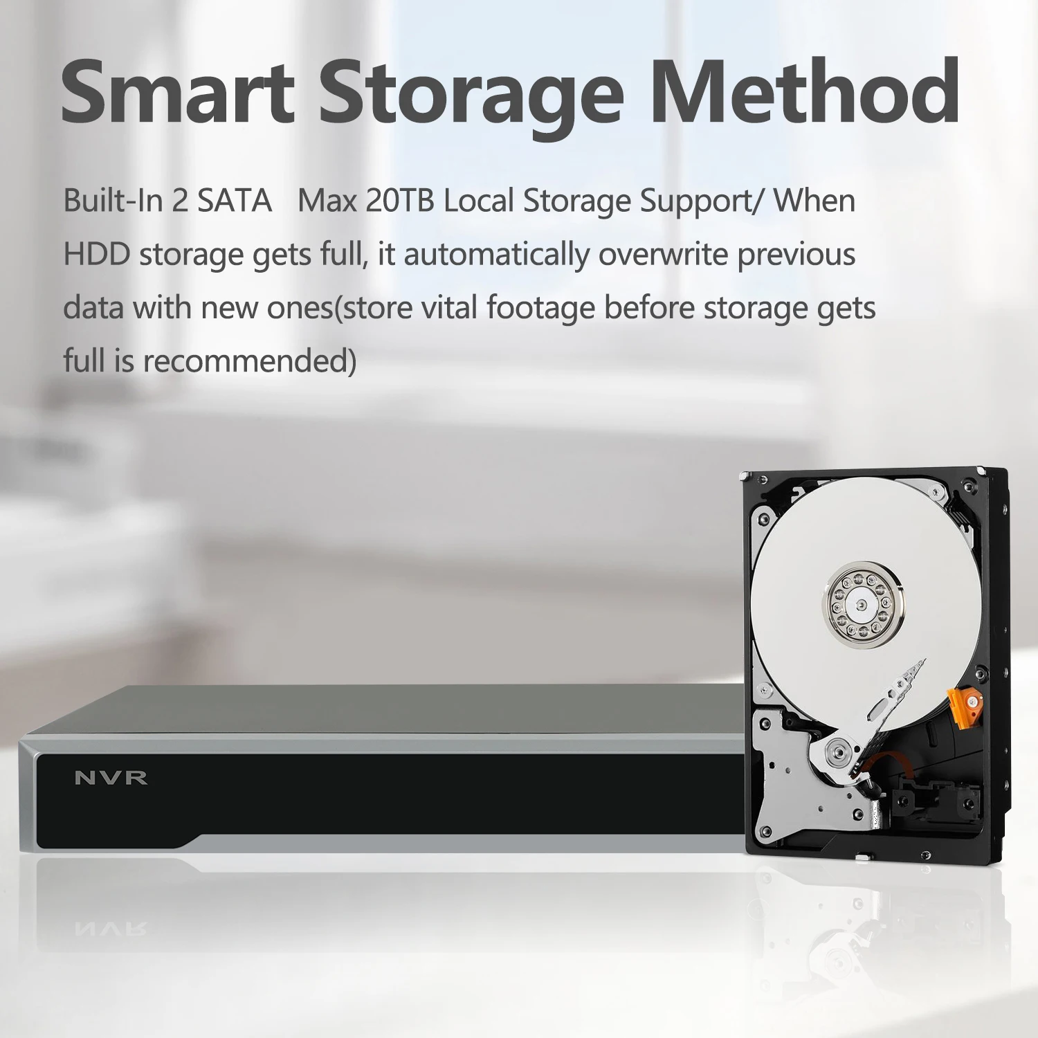 Anpviz 12Mp POE NVR 16CH 16Poe Port 2SATA Interface 20TB Storage 24/7 Recording AI Motion Detection H265+ Network Video Recorder