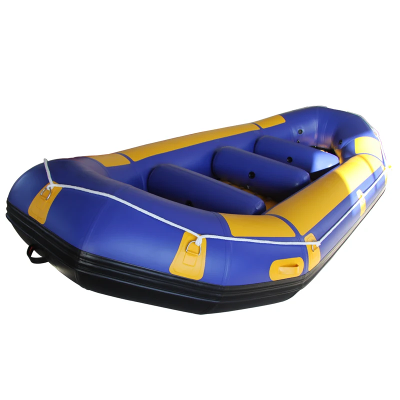 2023 China Factory 1.2mm PVC 15ft River Rafts Floating Tubes Boats Whitewater Inflatable Raft White Water with Helmet and Paddle