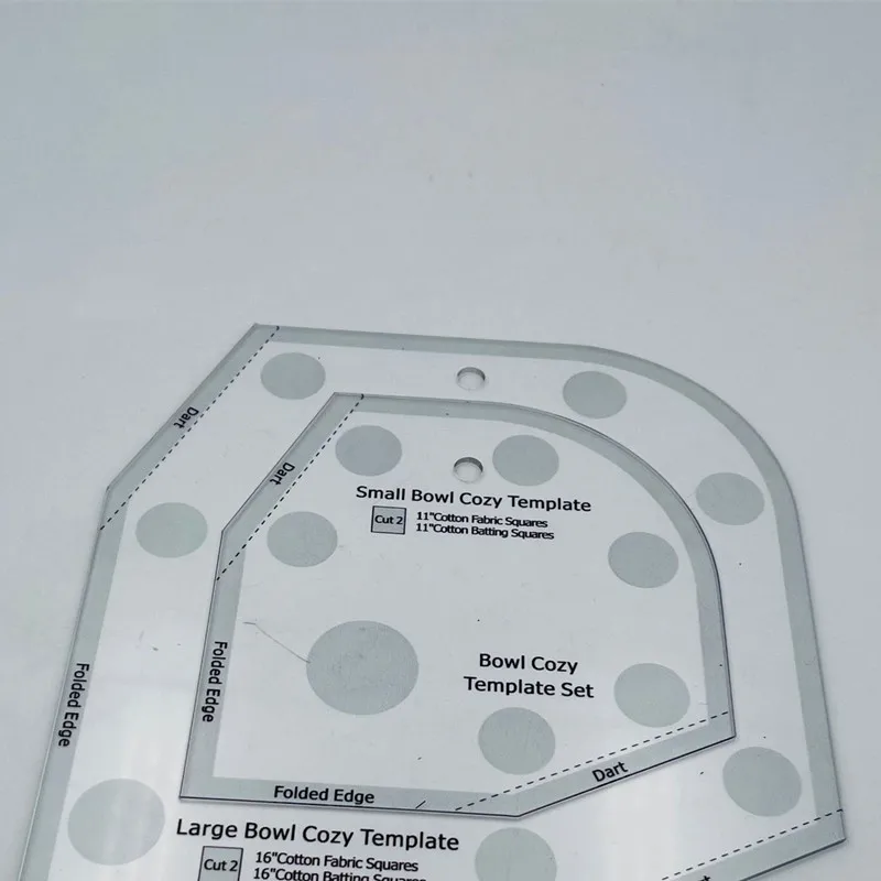 Dropshipping Bowl Template Cutting Ruler Set Bowl Pattern Template Acrylic DIY Craft Bowl Wrap Sewing Pattern Template Ruler