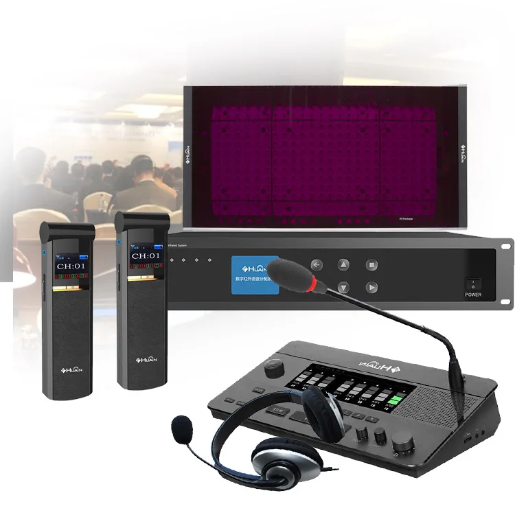 High quality IR wireless simultaneous interpretation voice translator  translate system for interpreter booth