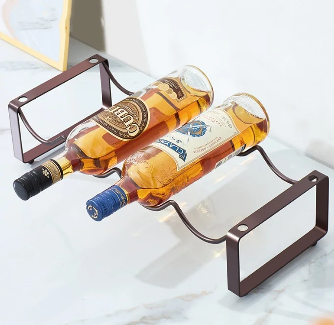 Modern Freestanding Countertop Stackable Wine Rack Sturdy Wine Bottle Holder