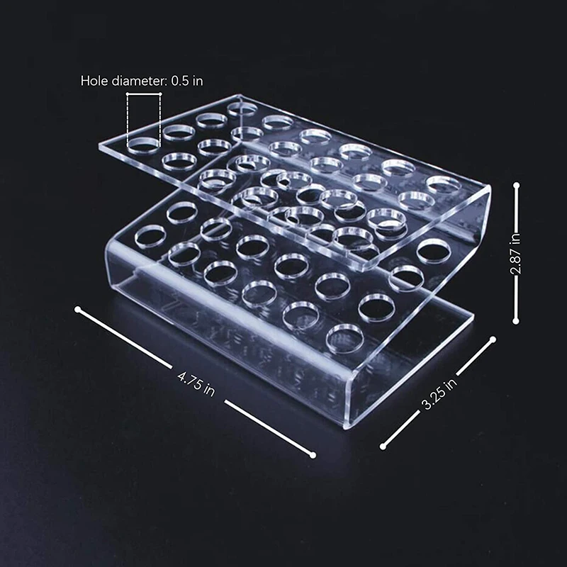 Clear Acrylic Paint Brush Holder Organizer 24-Slots Eyebrow Pencil Makeup Cosmetic Brush Desk Stand Display
