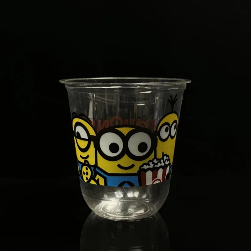 Oem Brand Logo Printing 12 oz Clear Plastic Cups Pet Milkshake Slush Ice Cups With Custom Logo