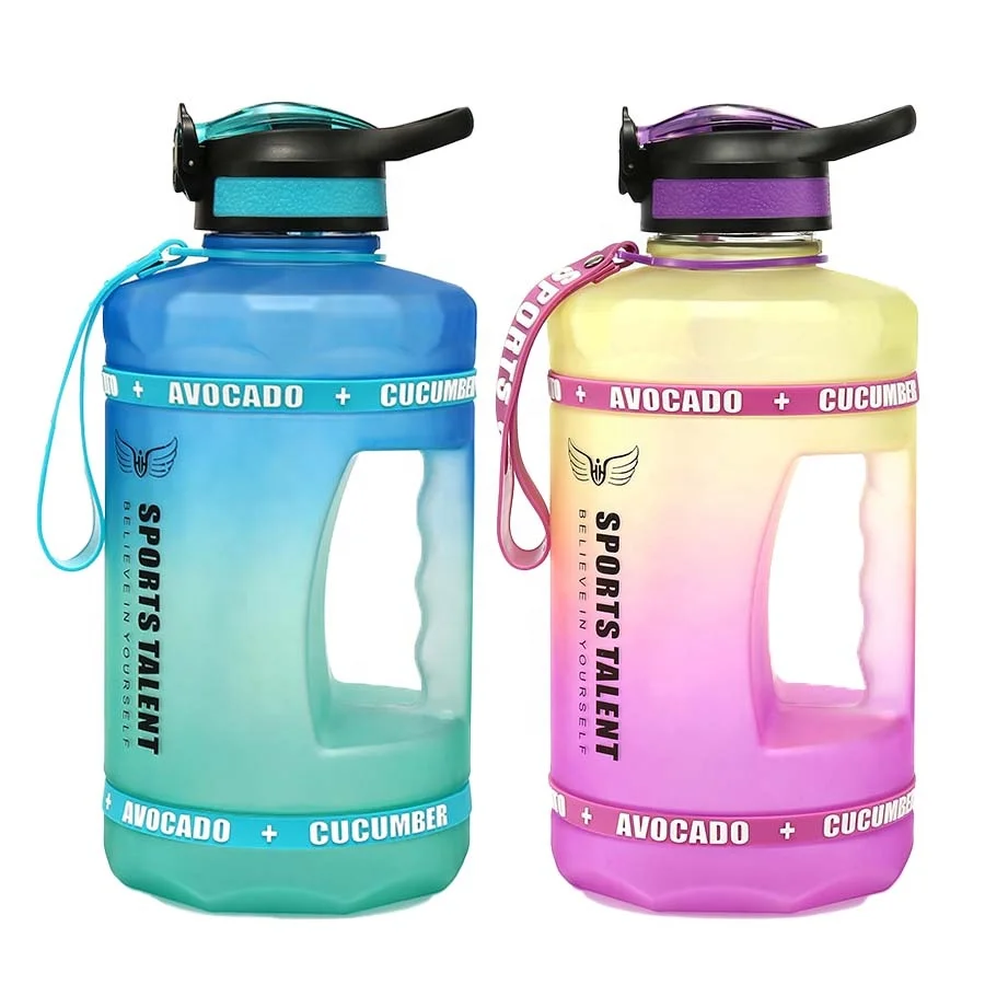 LeMuna 2.2L Fitness Water Bottle Sports Motivational Water Bottle with  Time Marker Reminder Large Water Bottle BPA FREE