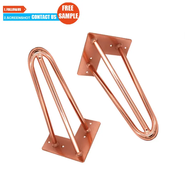 Toco 16 inch hairpin table legs 18 metal  20 inch hairpin table legs brushed metal furniture legs