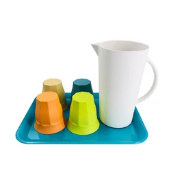 Многоразовый биоразлагаемый кувшин для воды, набор кувшинов для воды из бамбукового волокна