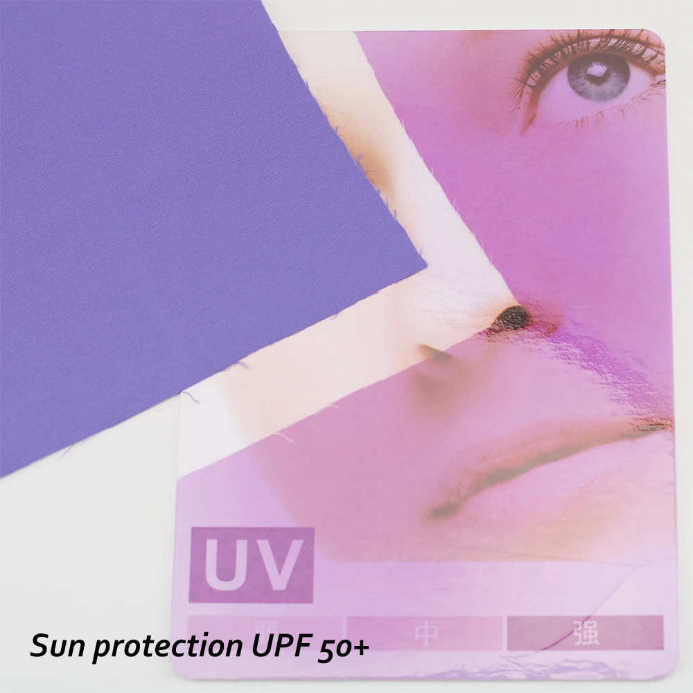 upf50+ sunscreen fabric 50D plain weave high density breathable anti-ultraviolet clothing fabric