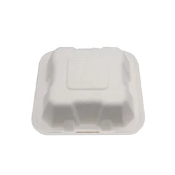 Wholesale Compostable Sugarcane Lunch Box Biodegradable Takeaway Clamshell Food Container