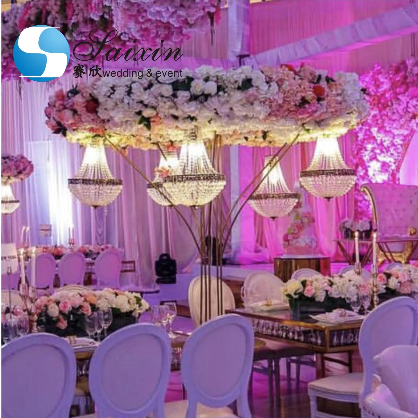 ZT-495 New large 3M wedding outdoor indoor big giant round flower stand decoration